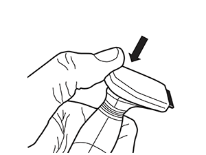 Secure the shaver head into place with downward pressure on the back of the head.