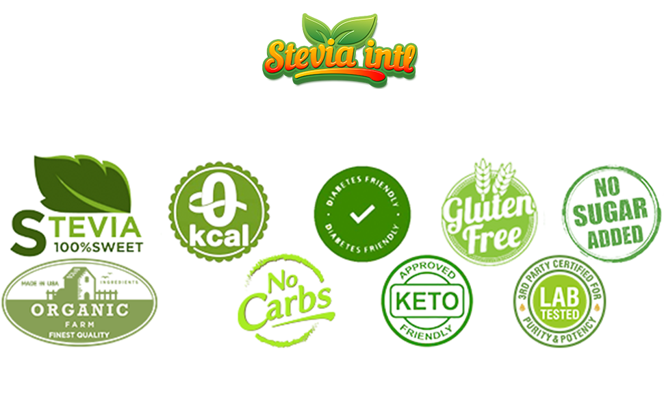100% Sweet Stevia , 0 Cal, Gluten Free, No Sugar Added, No, Carbs