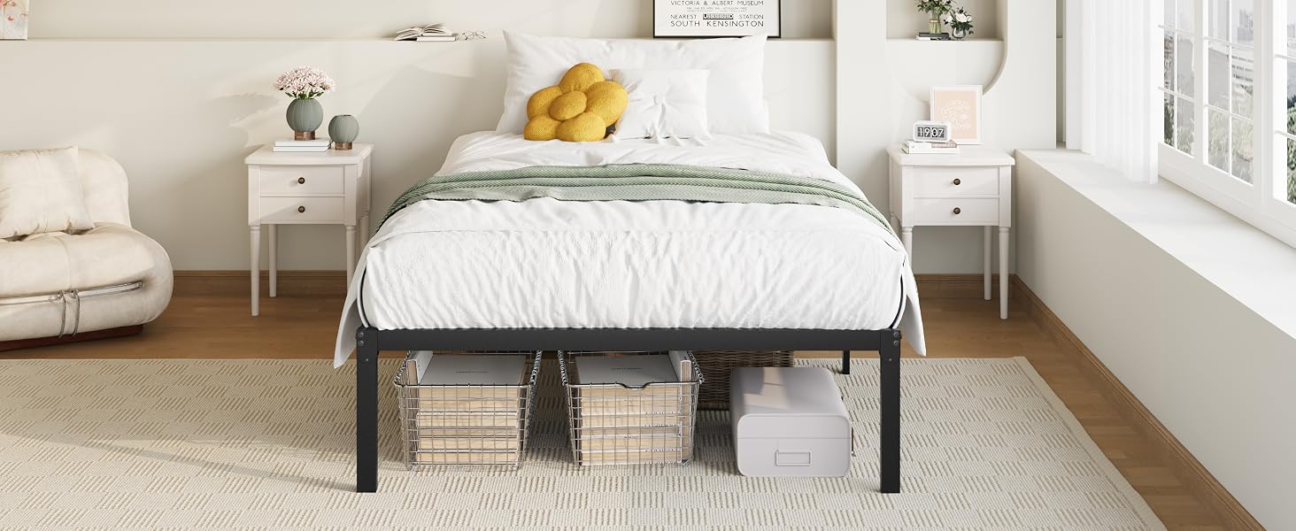 black bed frame