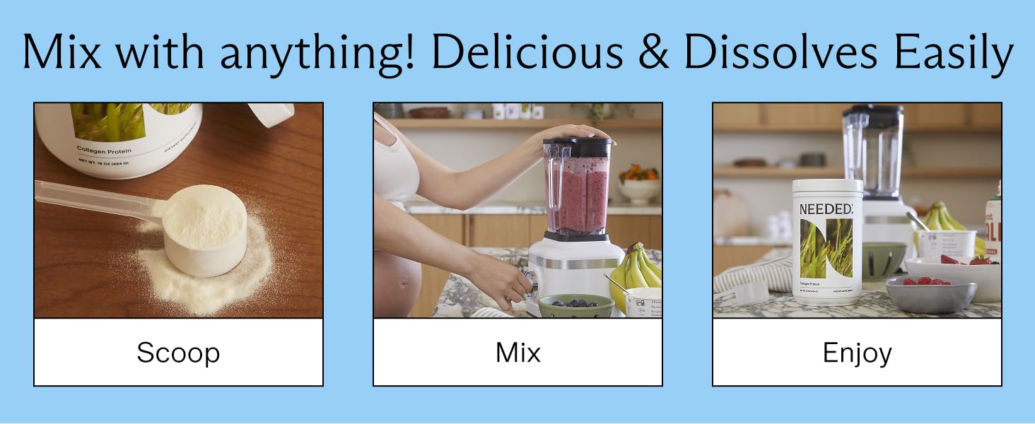 collagen,protein,mix with anything, dissolves
