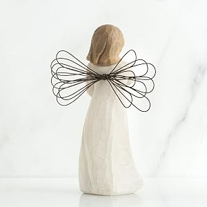 Angel of the Garden figure, back showing detail of wire wings