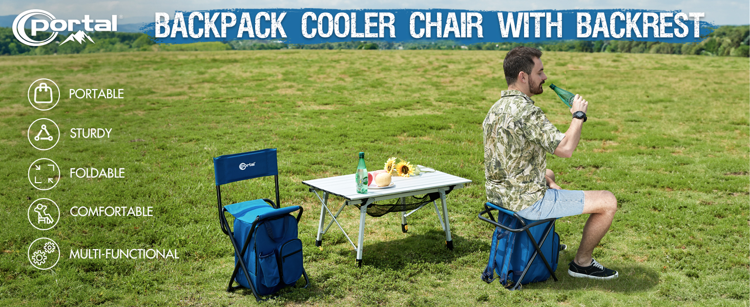 Folding cooler fishing chair