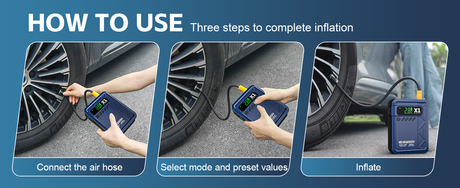portable jump starter with air compressor