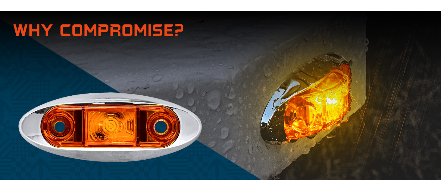 2.5" 1 LED Clearance Oval Marker Light