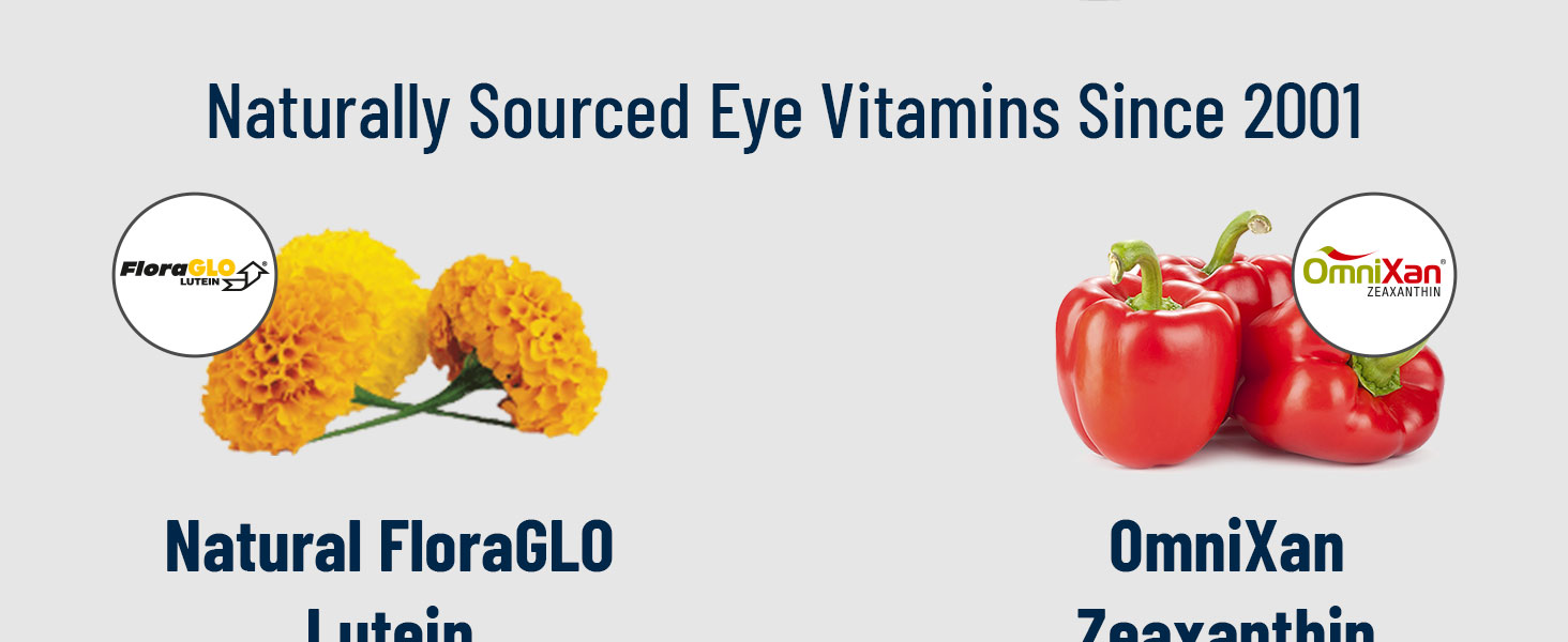 eye health vitamins with naturally sourced lutein