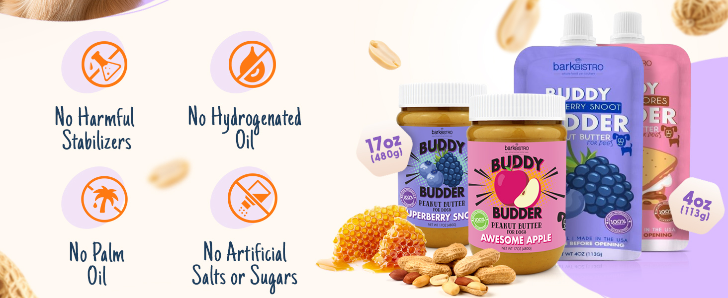 dog peanut butter, buddy budder