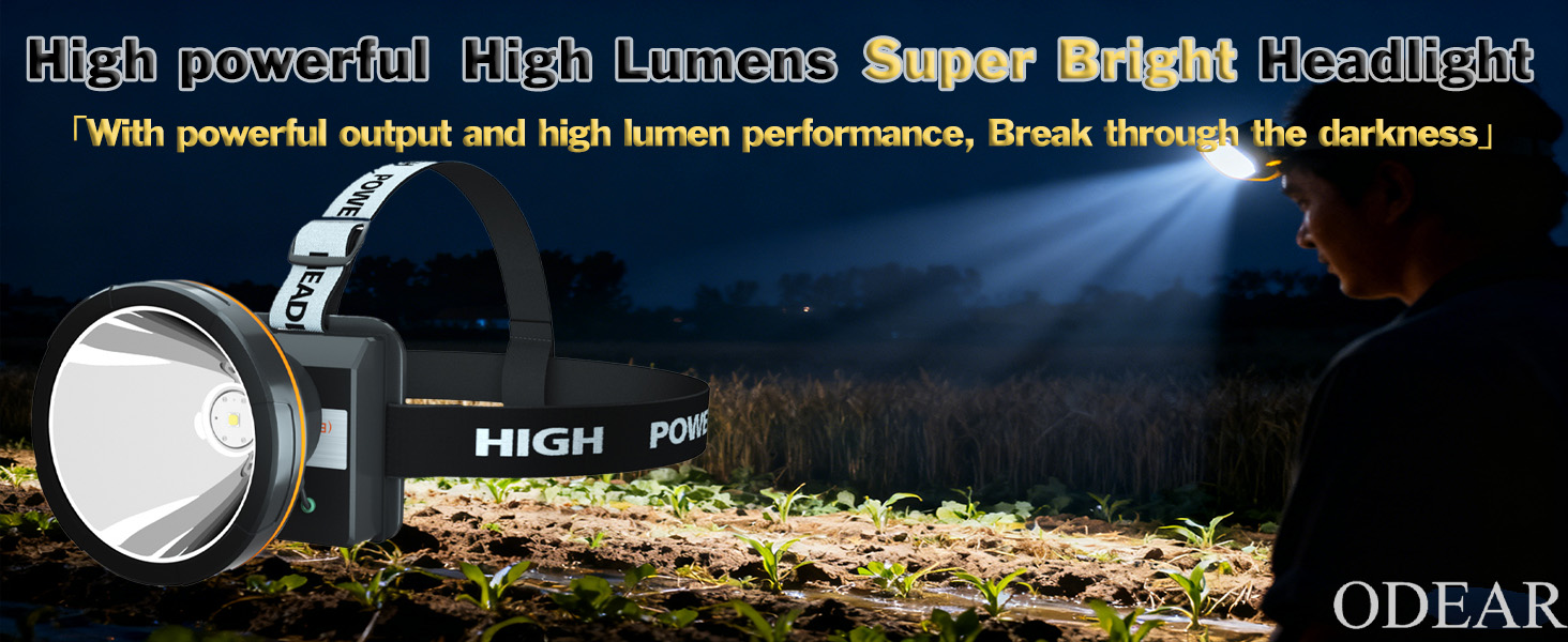 Headlights for head built-in powerful LED chip high lumens brightest light
