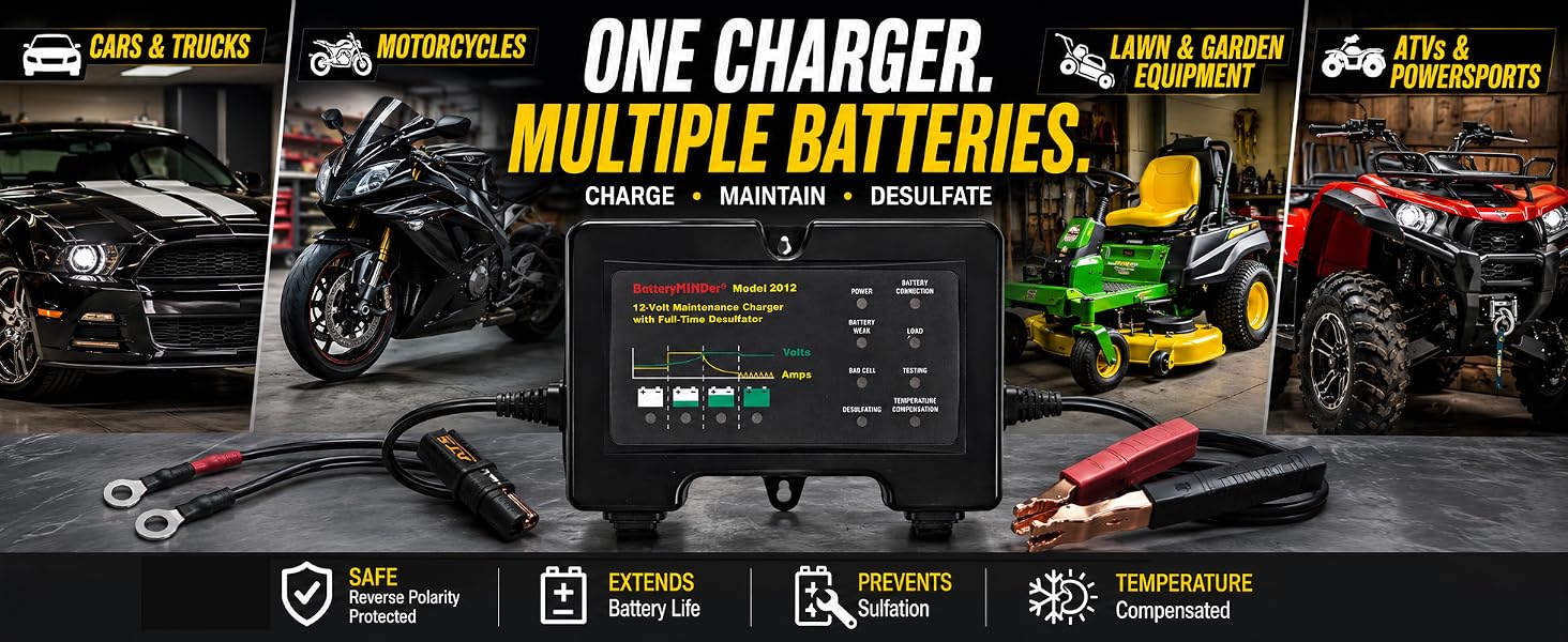 batteryminder 2012 battery maintainer charger desulphator