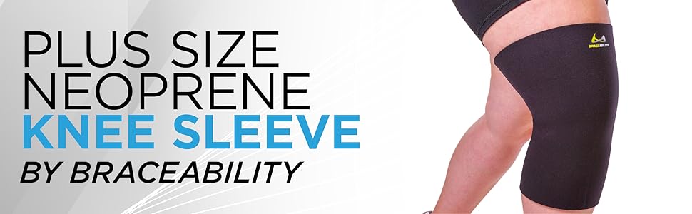 braceability plus size neoprene knee sleeve