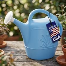 Heavy Duty Blue Watering Can for outdoor plants - BPA Free Non-Toxic material.