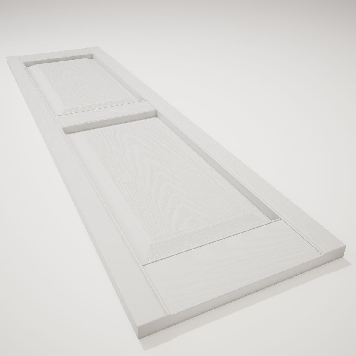 12"W x 35"H EverColor Raised Panel Exterior Vinyl Shutters, w/Installation Shutter-Lok's & Matching Screws (Per Pair), White
