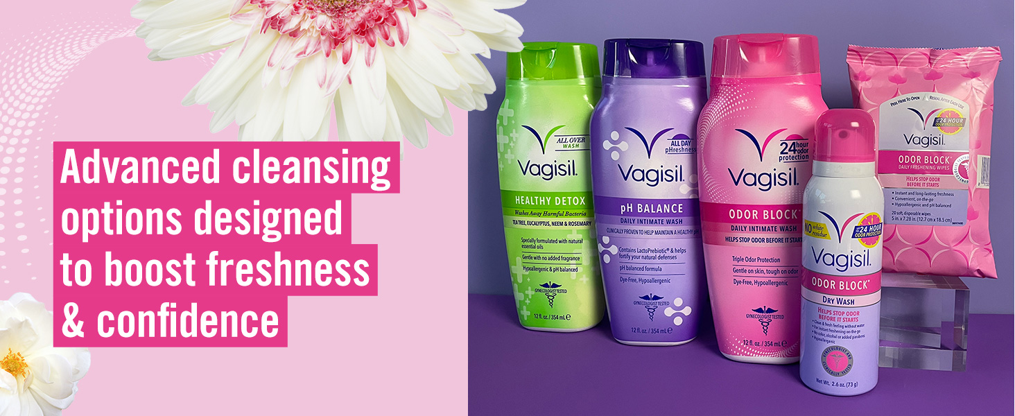 Advanced cleansing options designed to boost freshness &amp; confidence: wash, wipes and dry wash