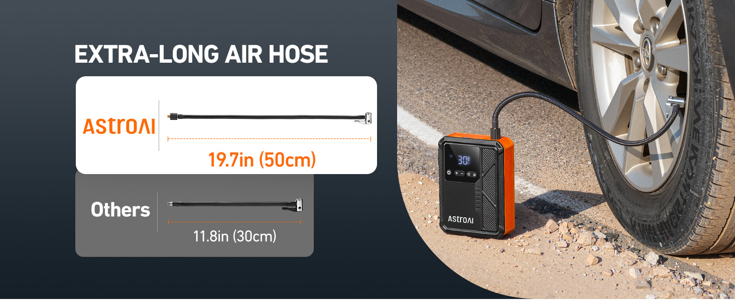Extra-long air hose