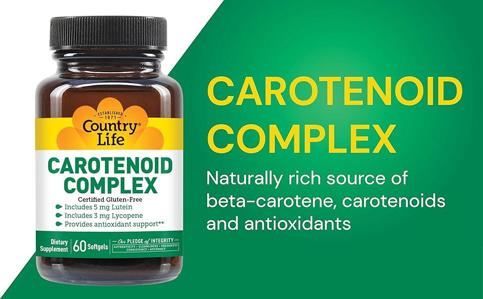 Carotenoid Complex Naturally rich source of beta-carotene, carotenoids and antioxidants