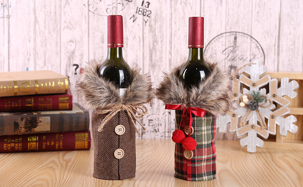 Christmas wine cover