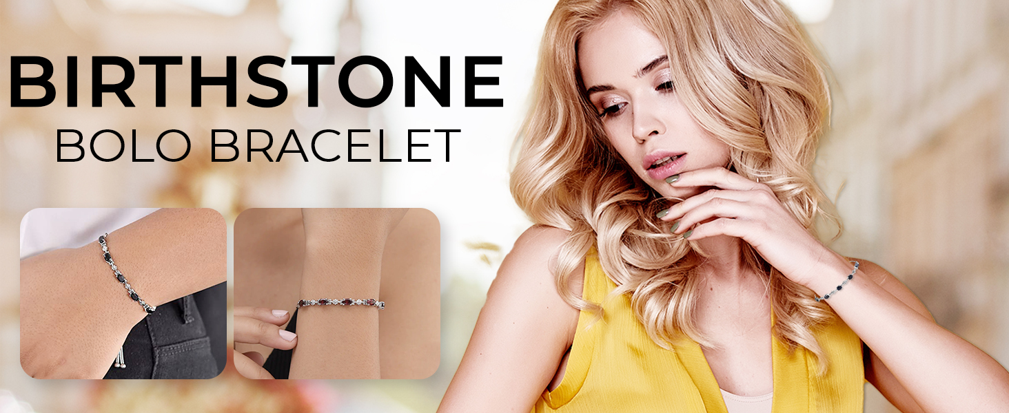 Birthstone Bolo Bracelet