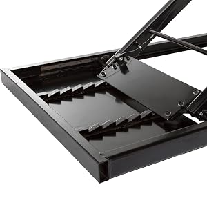 BW-1500AO-V2-MC Safety Stop Detail Motorcycle ATV Lift Table