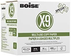 Boise X-9 Multi-Use Printer & Copy Paper, 5 Reams, White, Ledger (11in x 17in), 2500 Sheets Per Case, 20 Lb, 92 Brightness
