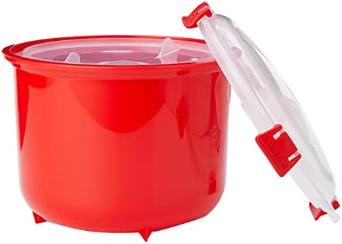 Sistema Heat & Eat Microwaveable Food Steamer with Removable Steamer Basket & Steam Release Vents, Large 3.2L Capacity, Dishwasher & Freezer-Safe, BPA-Free
