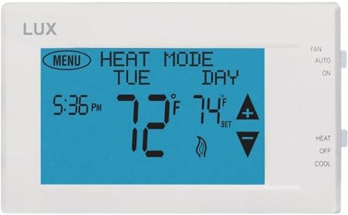 TX9600TS Programmable 7-Day Large Touchscreen Heating Cooling Thermostat, White | Large Touchscreen, Heating Cooling