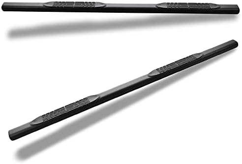 4" Oval Matte Black Side Step Nerf Bars Rail Running Boards Compatible with 04-24 Titan / 16-24 Titan XD Crew Cab