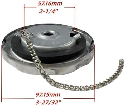 Fuel Tank Cap with Chain Compatible Replacement for PREDATOR SUPER QUIET Inverter Generators 9500W Surge / 7600W Running (SKU# 71365 59188)