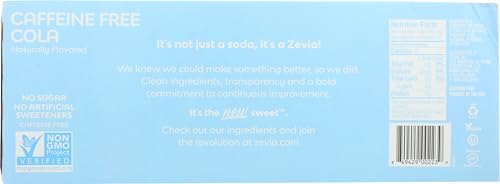 Zevia Caffeine Free Cola 12 Fl Oz (Pack of 10)