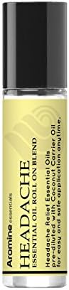 Peppermint Essential Oil Roll On, Pre-Diluted 10ml (Pack of 2). Premium Quality, Therapeutic Grade Topical Ready Aromatherapy Oil