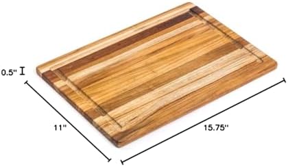 Teakhaus Cutting Board, Wood, Brown, 40 x 28 x 1.4 cm