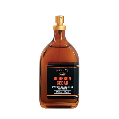 Barrel & Oak Essential Oil Based Cologne for Men, Bourbon Cedar, 2.7 oz | Long-Lasting Men's Cologne, Day & Night Fragrance, Paraben & SLS Free, Gifs forMen