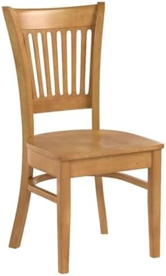 East West Furniture VAC-ESP-W Vancouver Kitchen Dining Chairs - Slat Back Wood Seat Chairs, Set of 2, Espresso
