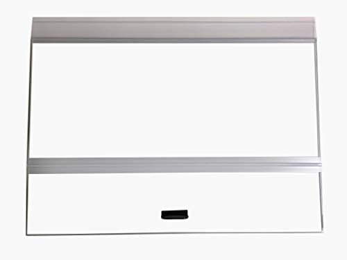 H2Pro 48x18 Glass Canopy 2 Piece Set for 75/90/110 Gallon Aquarium Fish Tank (22.08 x 16.57 x 0.16in)