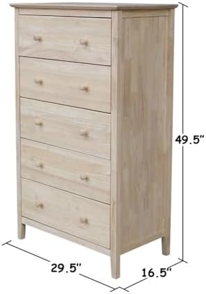 International Concepts Dresser with 3 Drawers, Unfinished