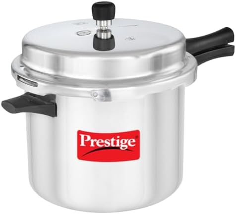 Prestige Popular Aluminum Pressure Cooker, 5 L, Silver