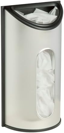 Honey-Can-Do Stainless Steel Plastic Bag Saver & Trash Bag Dispenser, Wall-Mounted Plastic Bag Organizer for Kitchen, Pantry, Garage