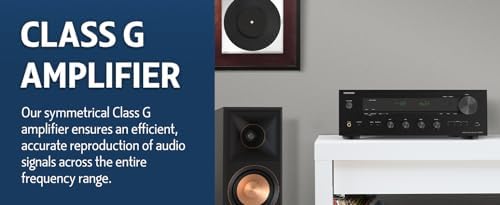 Onkyo TX-8470 2 Channel Stereo Receiver with Wi-Fi, Bluetooth, Phono, Hi-Res Audio and Roon Ready