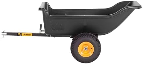 Polar TA1200 Tandem Axle Utility Trailer 1200 lb Capacity | 1200 lb Capacity, 15 Cubic Foot, TA1200, Wide Track Rubber Wheels, Black