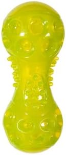 Chase 'n Chomp Durable TRP Squeaking Dumbbell Dog Toy, Small