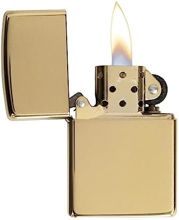 Zippo High Polish Solid Brass Refillable Windproof Pocket Lighter | Ideal gift for birthdays, Father's Day, Christmas, Valentine's Day, weddings