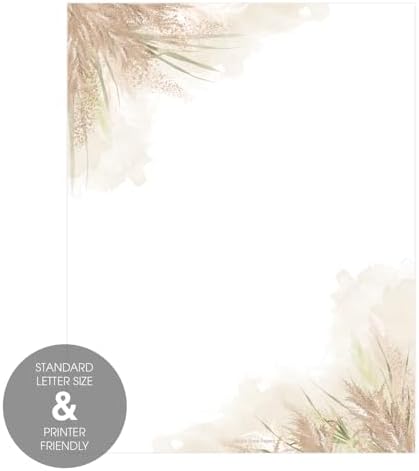 Great Papers! Lush Greenery Letterhead / 80 Floral Sheets 8.5" x 11" Beautiful Watercolor Botanical All Occasion Letter Paper