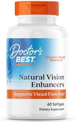 Doctor's Best Natural Vision Enhancers for Men & Women - Lutein and Zeaxanthin Supplement with Fish Oil, Eye Health Support Supplement for Adults