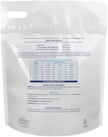 Robelle 8-Pounds Premium Pool Calcium Up | Pool Calcium Hardness Increaser, 100% Calcium Chloride, 8 ounces raises calcium hardness level 10 ppm per 5,000 gallons