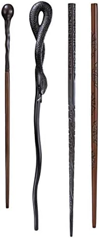 The Noble Collection Harry Potter Marauders Wand Set with Display Stand - 31.5in (43cm) 4 Wizard Wands with Marauders Map Display Stand - Officially