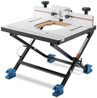 Rockler Convertible Benchtop Table w/ 4 Configurations for Woodworking | Benchtop Router Table – Versatile Routing Station – Router Table –