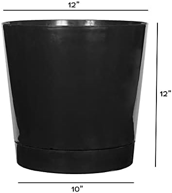 Novelty Majestic Full Depth Round Cylinder Pot, Glossy White, 8-Inch (10082)