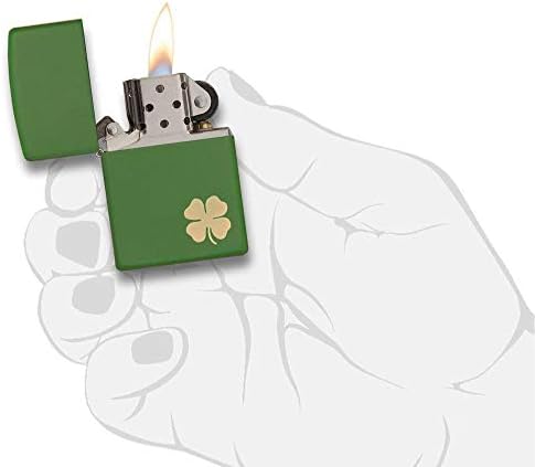 Zippo Clover Design Pocket Lighter, High Polish Chrome, One Size (ZO24699)