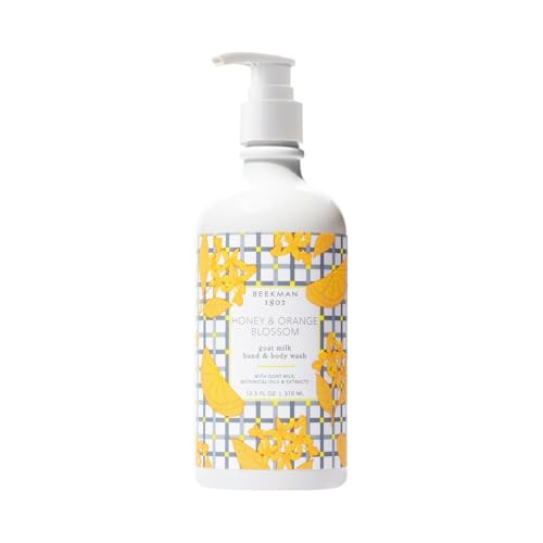 Beekman 1802 Goat Milk Hand Soap, Fragrance Free, 12.5 fl oz | Moisturizing Body Wash & Liquid Hand Soap for Sensitive Skin, Hand & Body Wash, Natural Soap with Goat Milk & Aloe