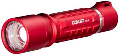 Coast XP11R 2600 Lumen USB-C Rechargeable LED Flashlight with Slide Focus and Pure Beam Focusing Optic, 4 Light Modes, Black