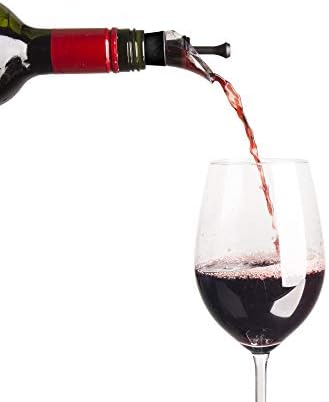 Vacu Vin Wine Pump, Plastic, 5 x 8.3 x 22 cm Black