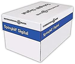 Springhill White 8.5” x 11” Cardstock Paper, 90lb, 163gsm, 250 Sheets (1 Ream) – Premium Lightweight Cardstock, Printer Paper with Smooth Finish for Greeting Cards, Flyers, Scrapbooking – 015101R